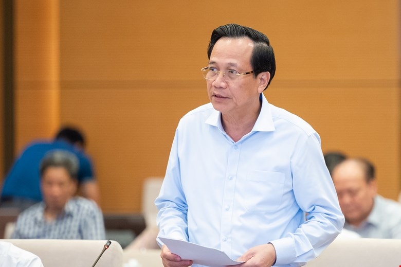 Bộ trưởng Bộ Lao động, Thương binh và Xã hội Đào Ngọc Dung. (Ảnh: Quốc hội)