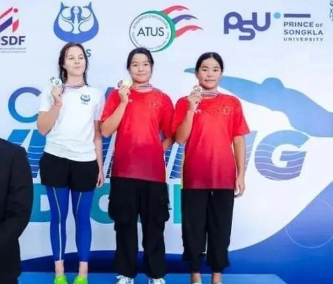 Vietnam shines at Thailand Finswimming World Cup. (Photo: HCMSM)