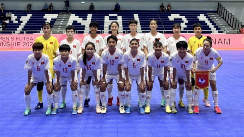 ĐT Futsal nữ Việt Nam thắng đậm ĐT Futsal nữ Indonesia.