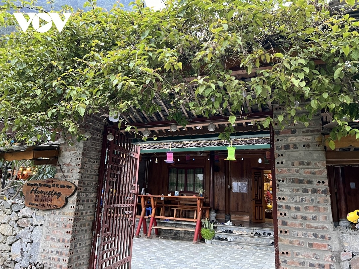 Một nhà nghỉ du lịch cộng đồng tại xã Pả Vi, huyện Mèo Vạc, tỉnh Hà Giang