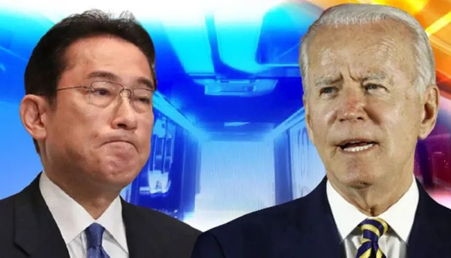 Tổng thống Mỹ Joe Biden và Thủ tướng Nhật Bản Kishida Fumio. (Ảnh: AP)