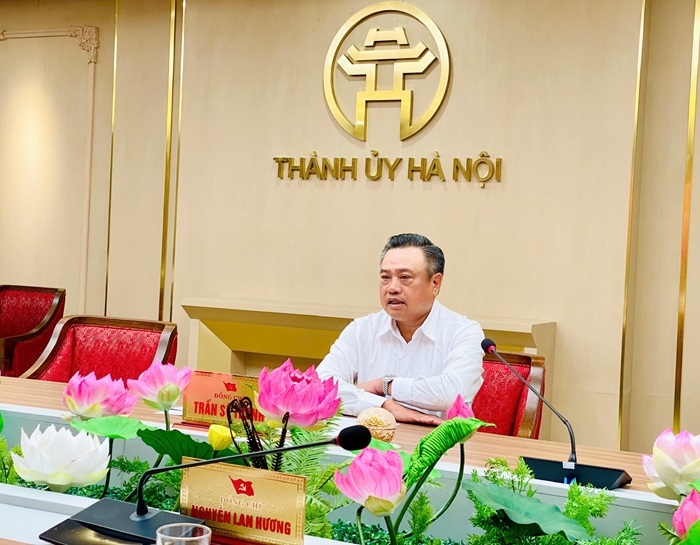 Phó Bí thư Thành ủy, Chủ tịch UBND thành phố Hà Nội Trần Sỹ Thanh phát biểu kết luận
