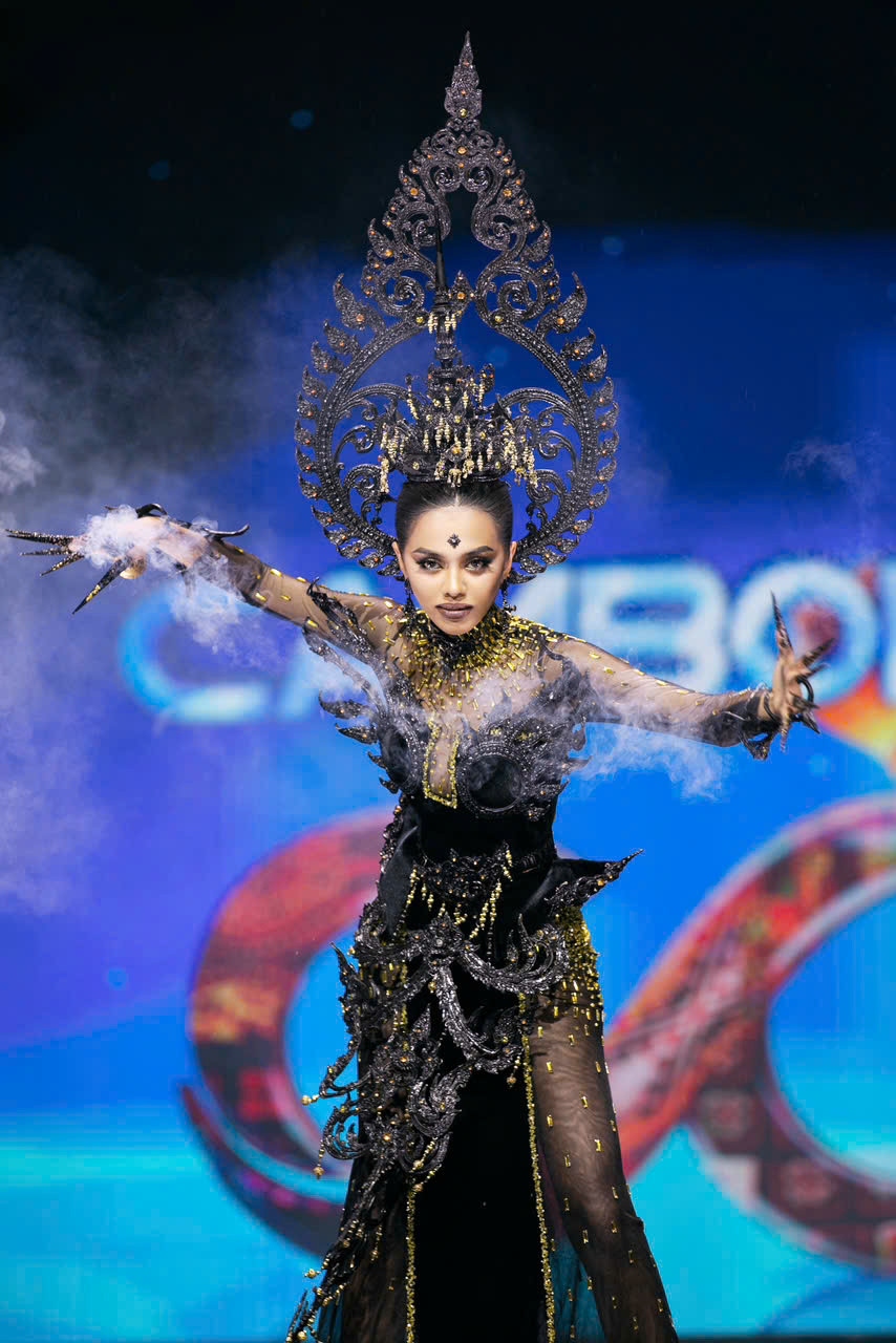 An impressive performance is put on by the Cambodian representative.