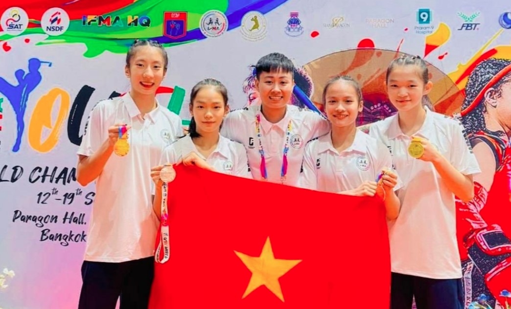 Vietnamese team are placed 11th position in the overall medal table at the IFMA Youth World Championships. (Photo: sggp.org.vn)