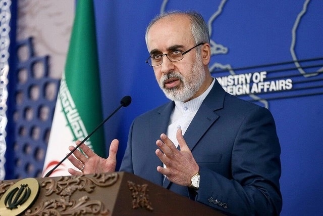 Phát ngôn viên Bộ Ngoại giao Iran Nasser Kanaani (Ảnh chụp màn hình IRNA)