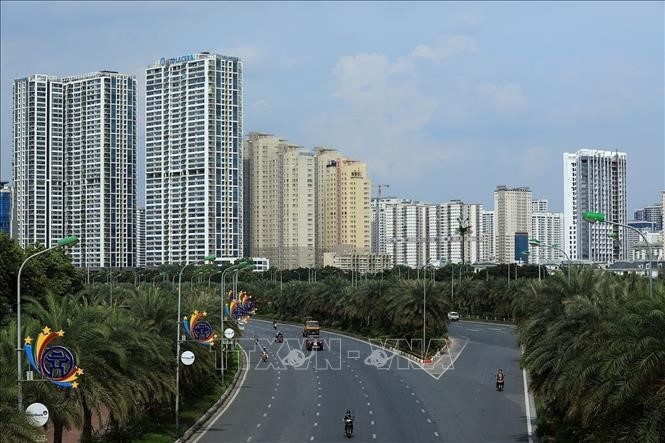 Khu vực phía Tây Hà Nội được nhiều nhà đầu tư xây dựng căn hộ chung cư. Ảnh minh họa: Tuấn Anh/TTXVN