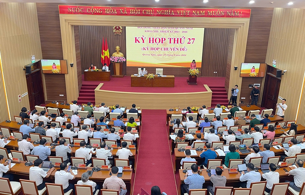 Kỳ họp thứ 27- HĐND tỉnh Quảng Ngãi (ngày 27/9) xem xét dự thảo Nghị quyết đầu tư công trung hạn