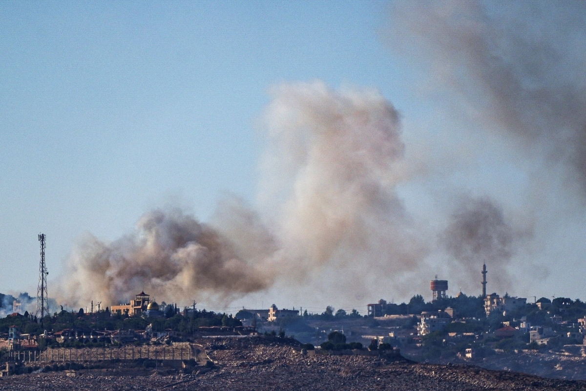 Khu vực thuộc Lebanon sau cuộc giao tranh hôm 8/9. Nguồn: Reuters