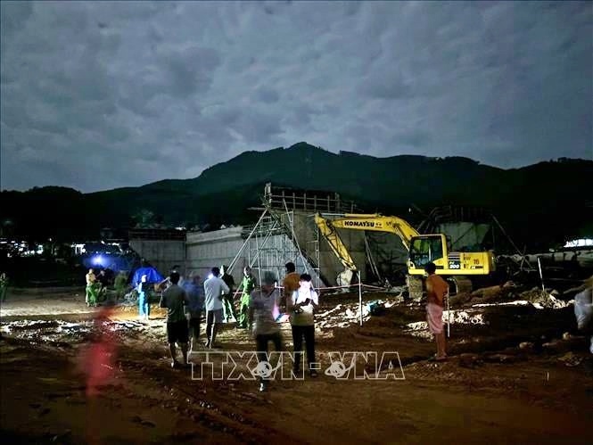 Hiện trường nơi xảy ra vụ việc (Ảnh: TTX).
