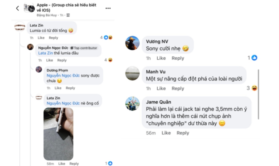 Cư dân mạng tỏ ý mỉa mai iPhone. (Ảnh chụp màn hình)