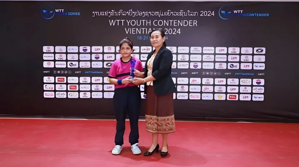 Khyati Wins Women's Singles Bronze Medal at WTT Youth Contenders Vientiane 2024 World Youth Table Tennis Championships