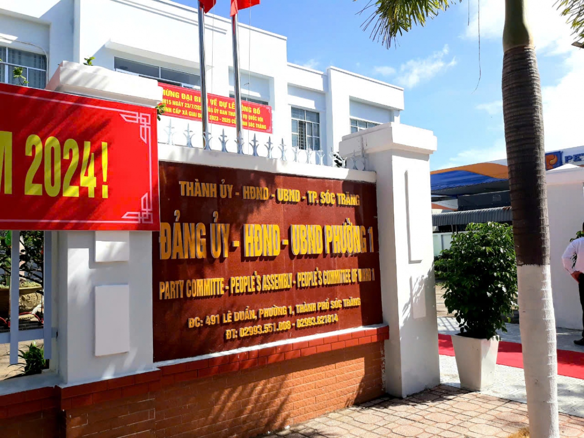 Trụ sở của Đảng uỷ, HĐND, UBND Phường 1, thành phố Sóc Trăng