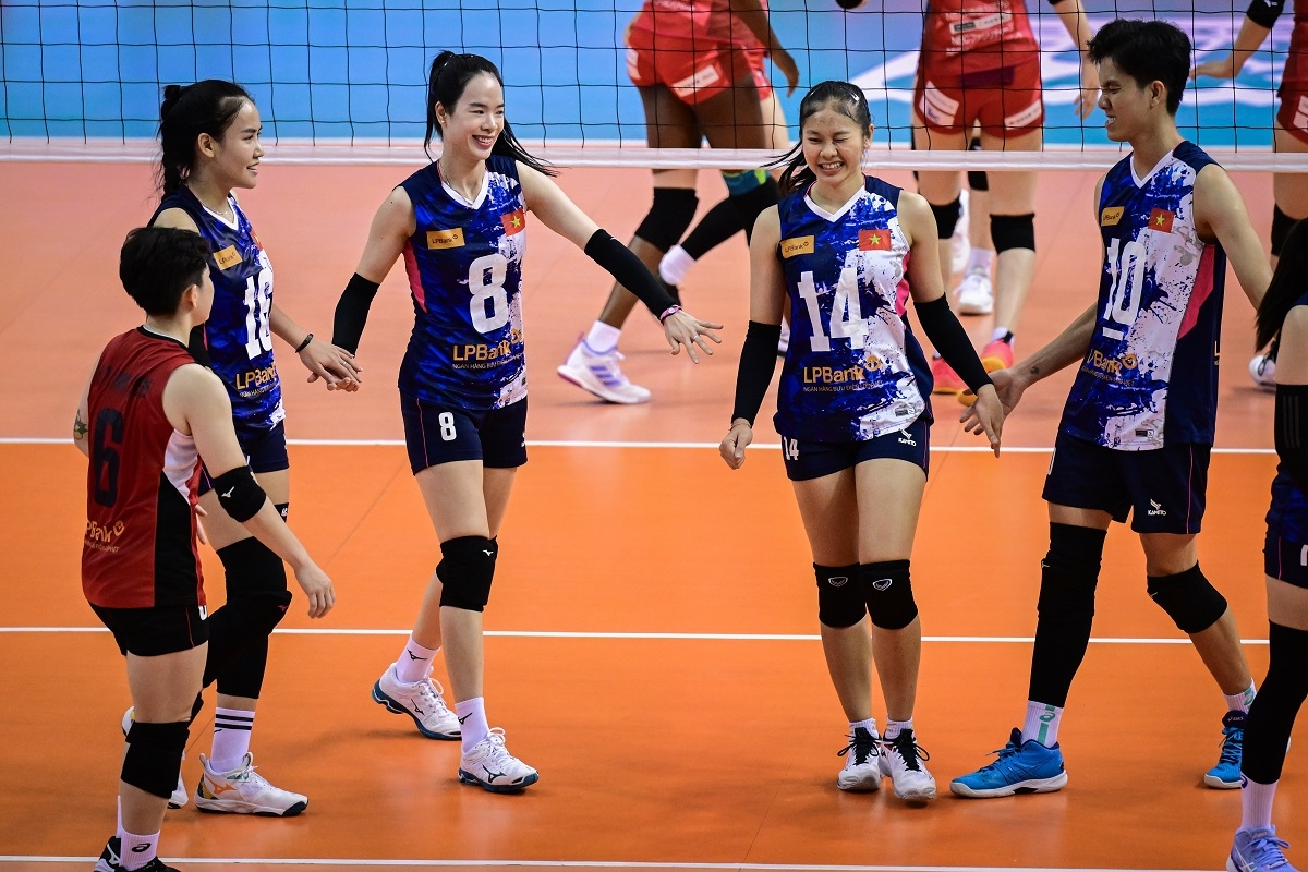 CLB Ninh Bình đối mặt những VĐV hàng đầu ở giải bóng chuyền các CLB nữ thế giới. (Ảnh: AVC). 