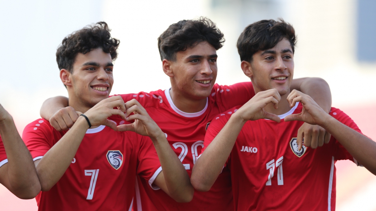 U20 Syria giành chiến thắng đậm để vươn lên ngôi đầu bảng A. (Ảnh: VFF)