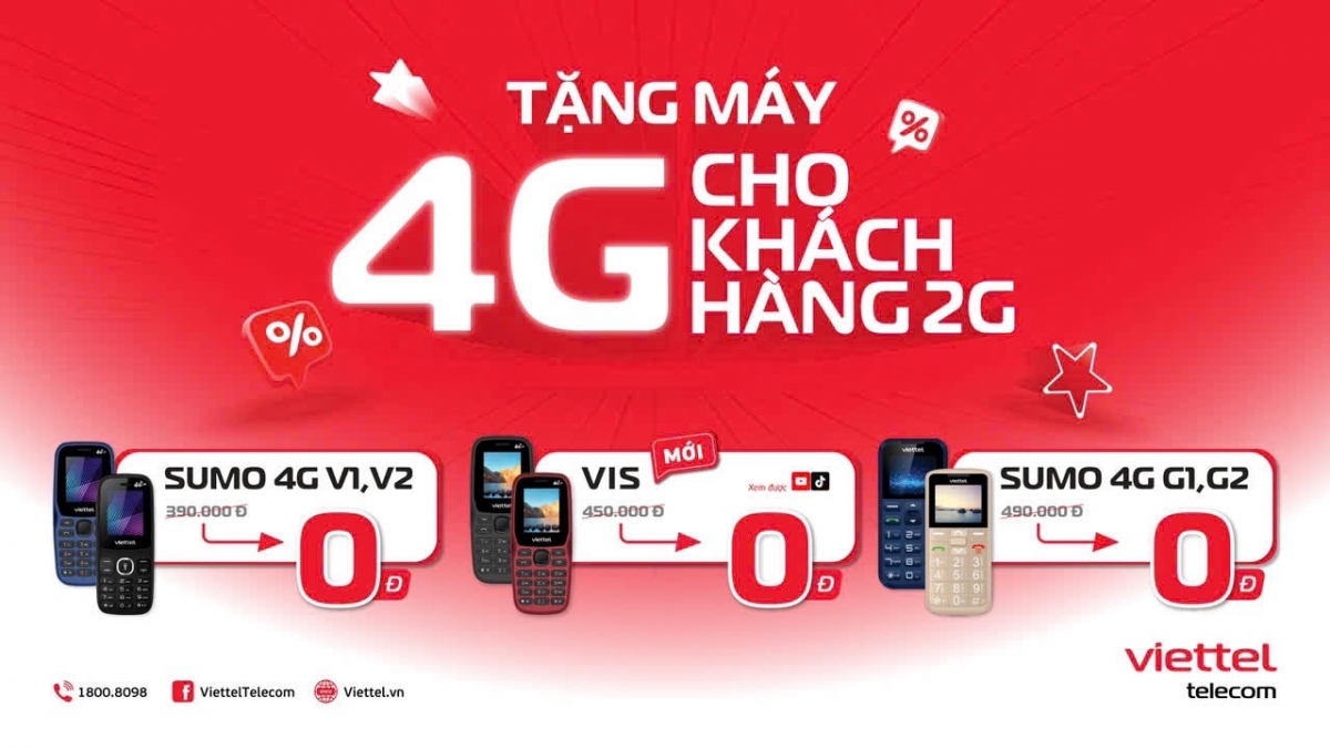 Viettel đang nỗ lực chuyển đổi những khách hàng cuối cùng sử dụng máy 2G lên máy 4G