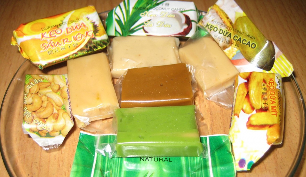 Ben Tre coconut candy is listed among the world’s 70 best rated confectioneries. (Photo courtesy of TasteAtlas)