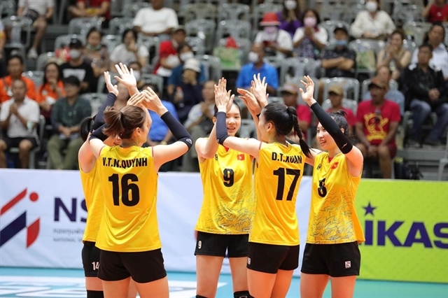 Sport Centre 1 of Vietnam win the 2023 Asian Women's Club Volleyball Championship. This year tournament will feature two Vietnamese clubs competing from September 19-27 in Thailand. (Photo: laodong.vn)