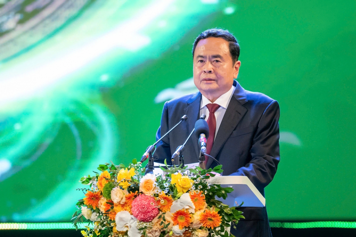Chủ tịch Quốc hội Trần Thanh Mẫn phát biểu tại buổi lễ