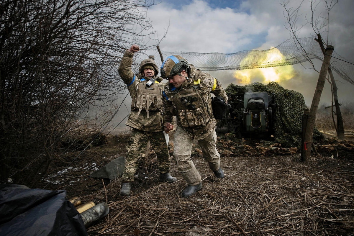 Quân đội Ukraine trên tiền tuyến. Ảnh: Getty