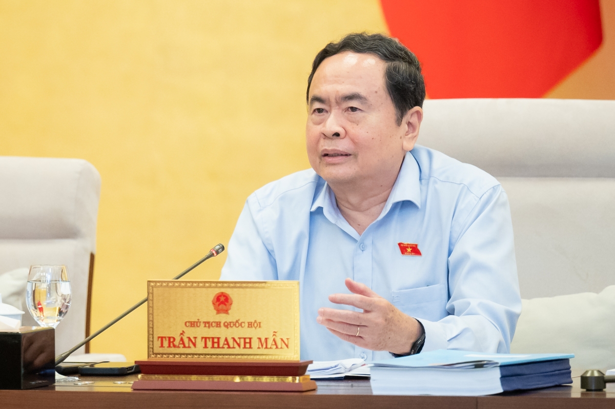 Chủ tịch Quốc hội Trần Thanh Mẫn phát biểu