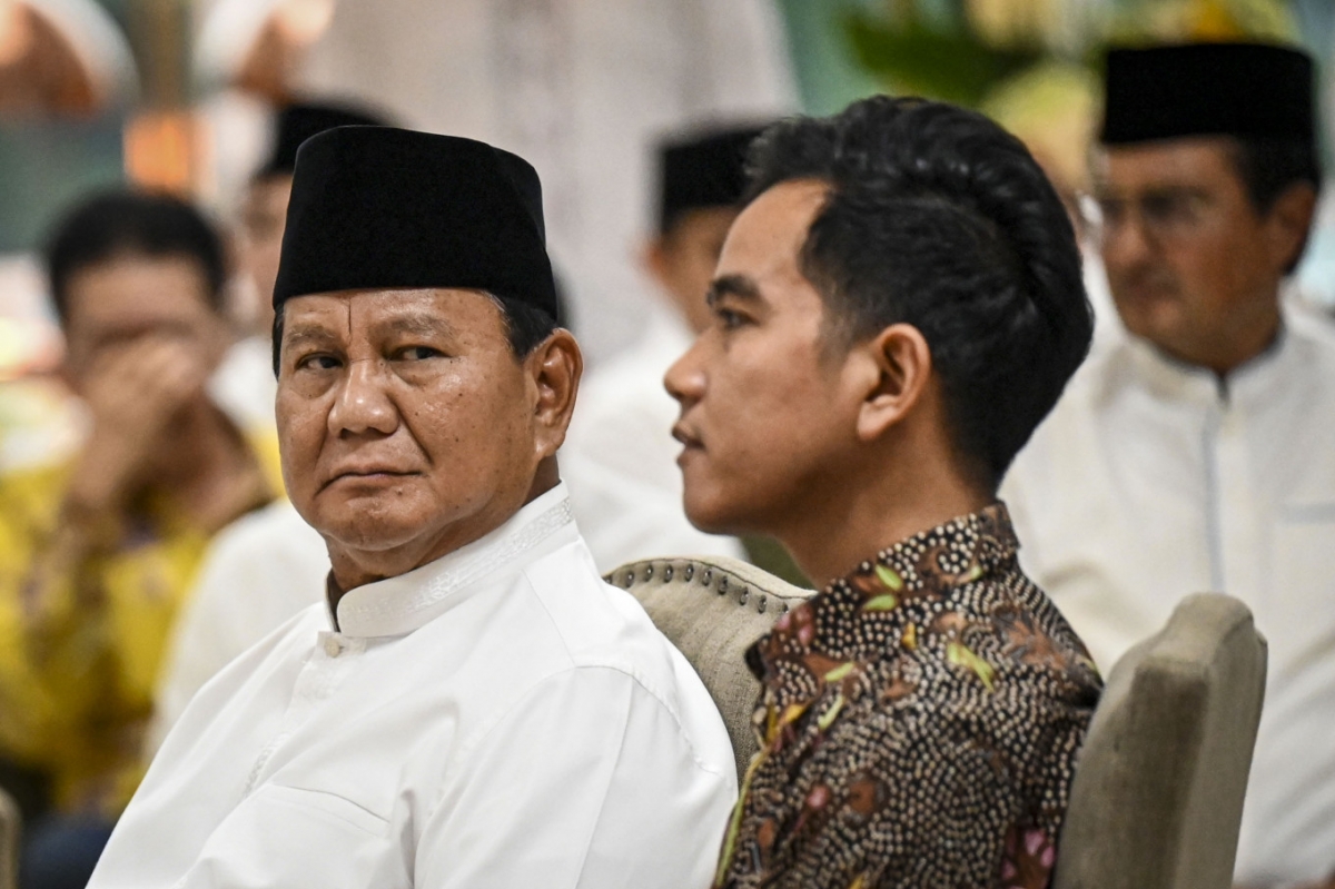 Tổng thống đắc cử Prabowo Subianto và Phó Tổng thống đắc cử Gibran Rakabuming Raka nhậm chức vào ngày 20/10/2024. Nguồn: Antara