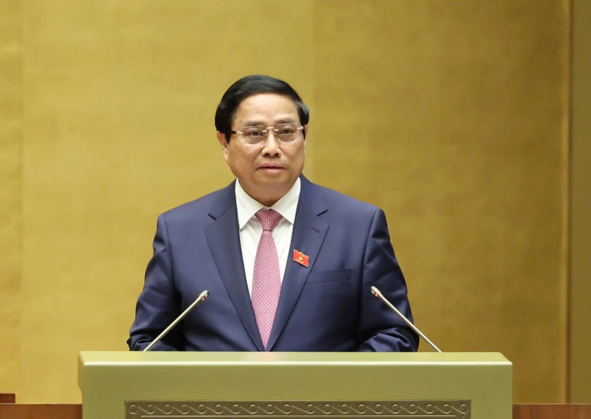 Thủ tướng Phạm Minh Chính báo cáo trước Quốc hội tại Kỳ họp thứ 8