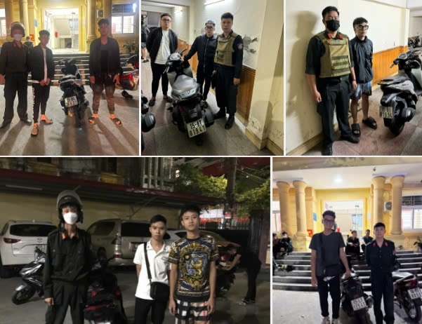 Các trường hợp vi phạm trật tự an toàn giao thông đêm 24/10. (Ảnh: Công an Hải Phòng)