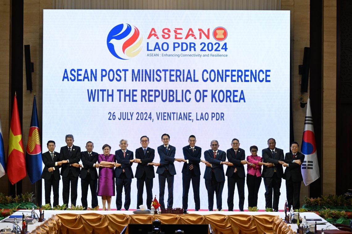 Cuộc họp của Hiệp hội các quốc gia Đông Nam Á (ASEAN) và Hàn Quốc (ROK) năm 2024. Ảnh: The Korea Herald