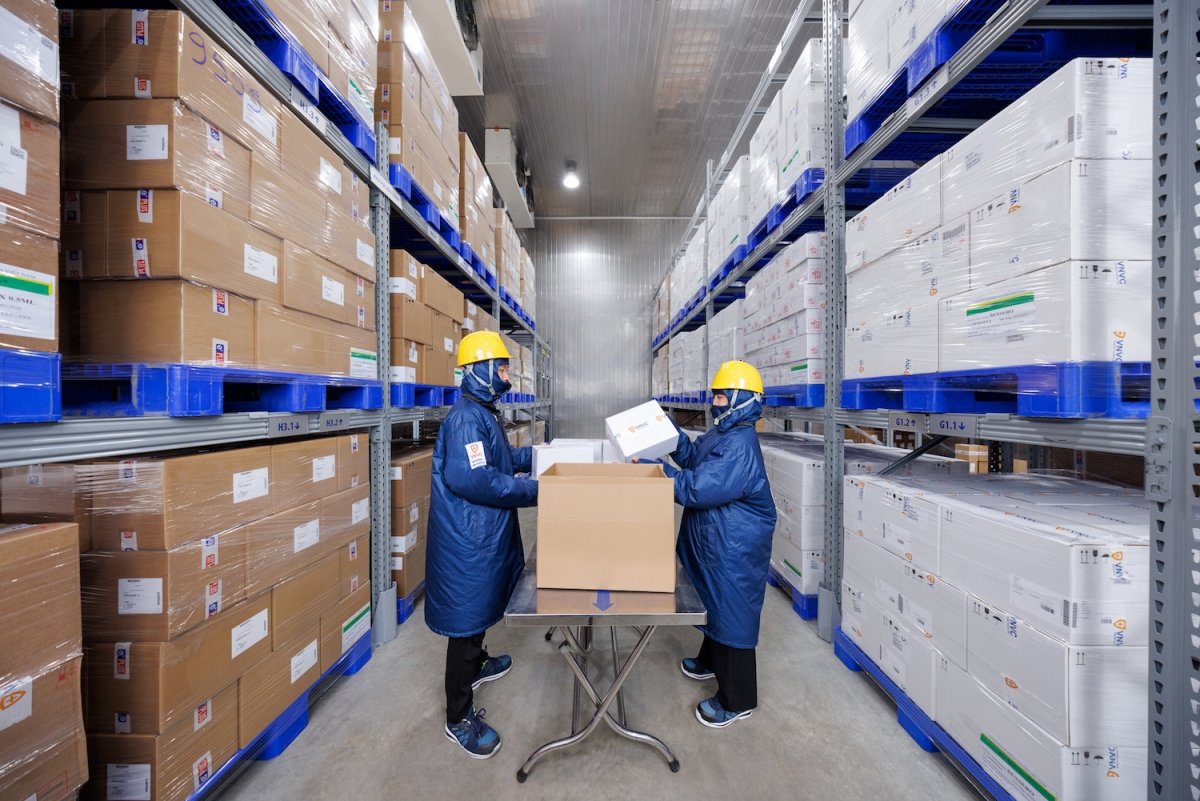 Hệ thống kho lạnh và dây chuyền lạnh đạt chuẩn GSP của VNVC có thể bảo quản cùng lúc hơn 400 triệu liều vaccine an toàn, chất lượng cao