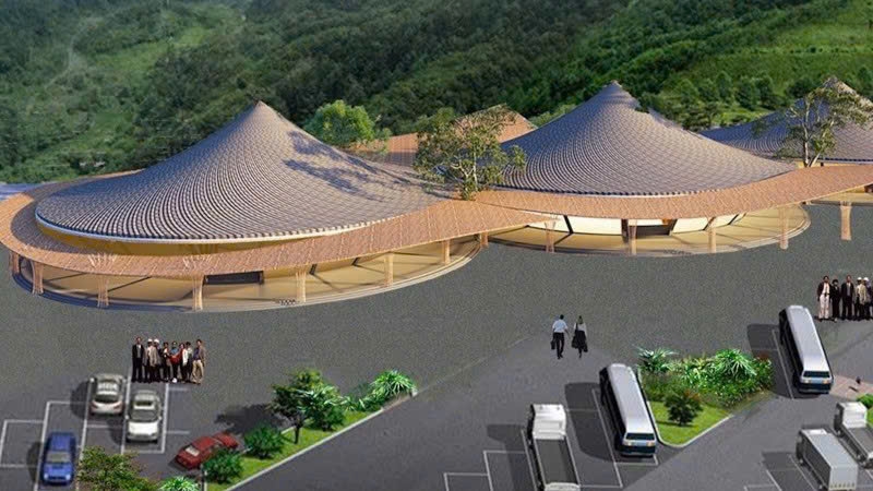 Hình phối cảnh trạm dừng nghỉ cao tốc Đồng Đăng - Trà Lĩnh.