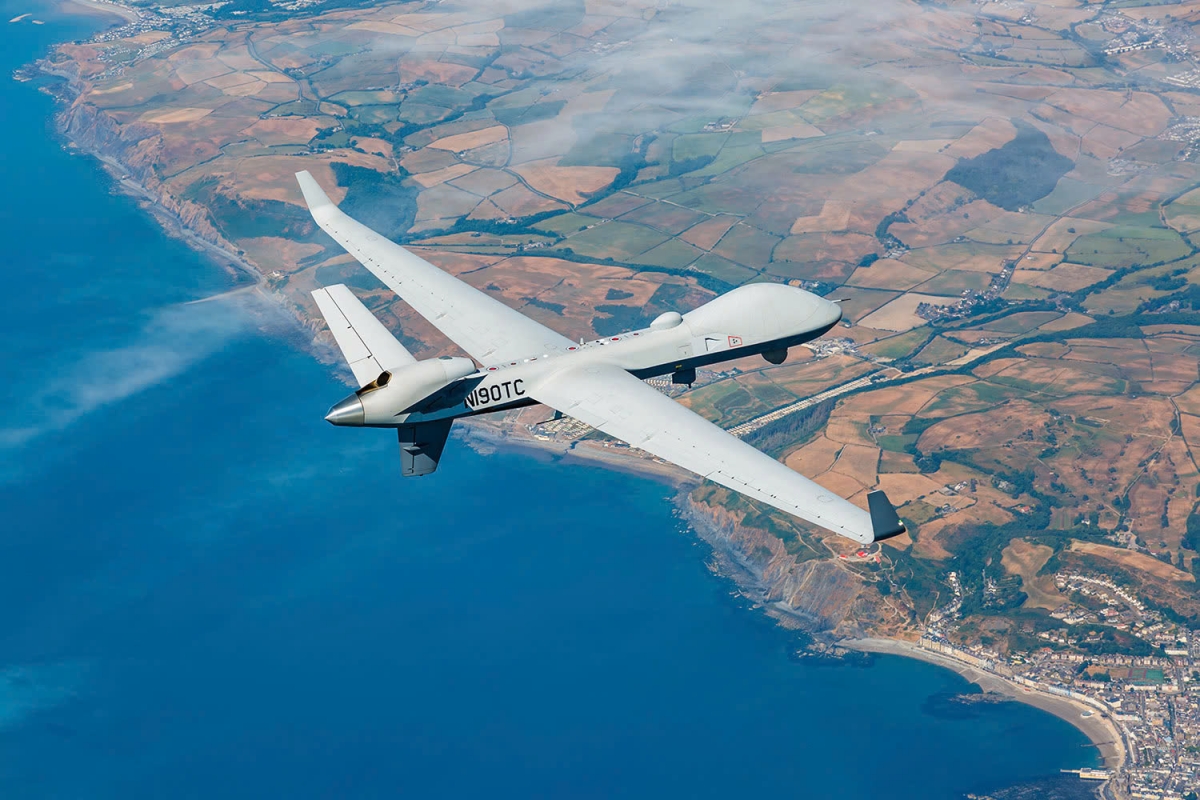 Cận cảnh máy bay không người lái MQ-9B của Mỹ. Ảnh: GA-ASI