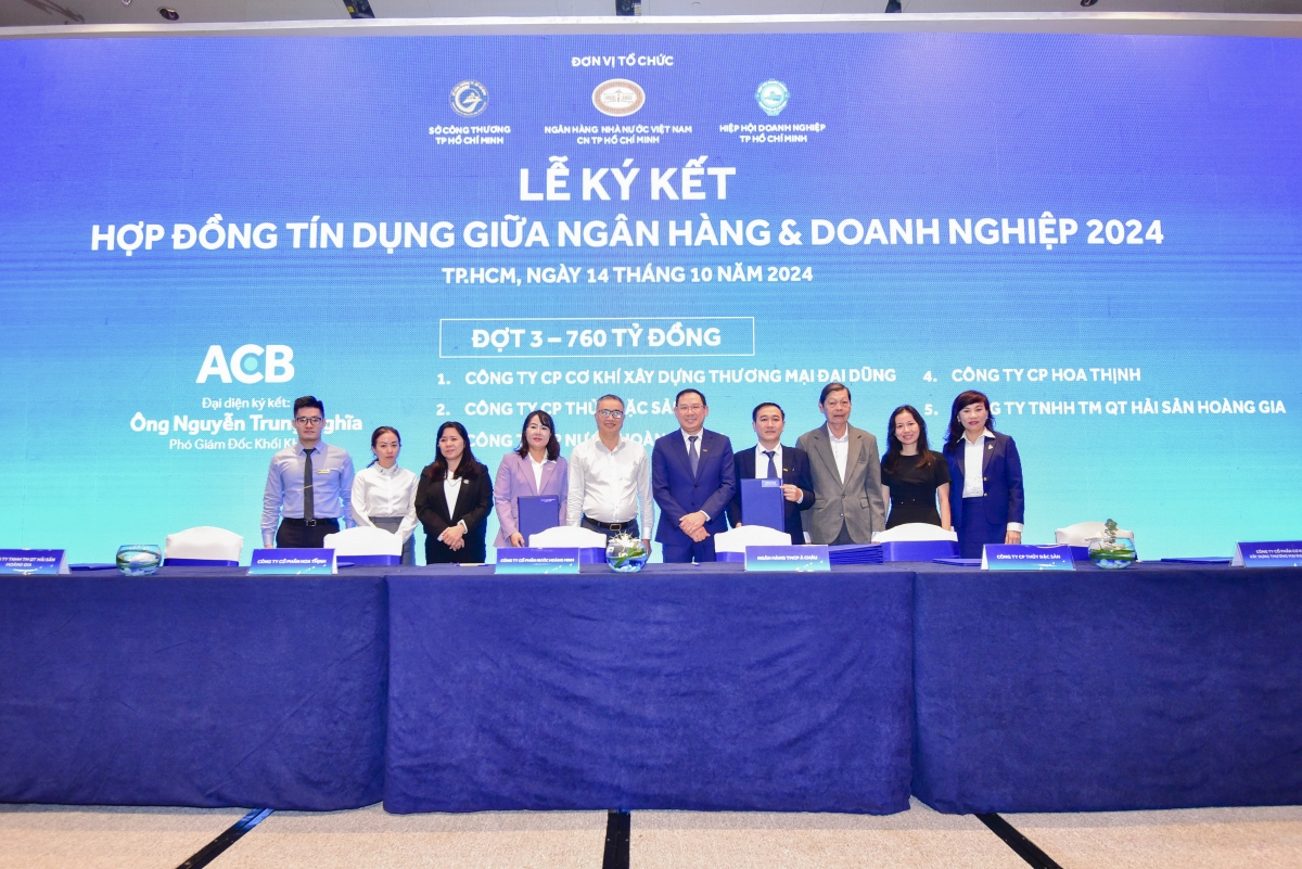 Một số doanh nghiệp nhỏ và vừa tham gia ký kết hợp đồng tín dụng với ngân hàng ACB (Ảnh: BTC)