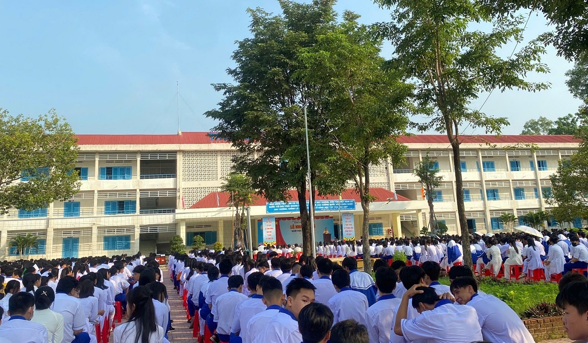 Tổ chức tuyên truyền trực tiếp tại trường học. Ảnh: CABT