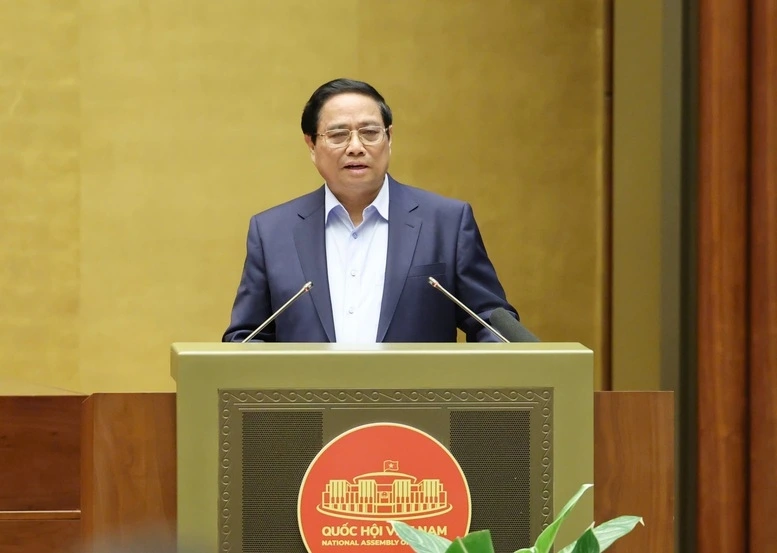 Thủ tướng trình bày chuyên đề tại hội nghị. Ảnh: Baochinhphu.vn