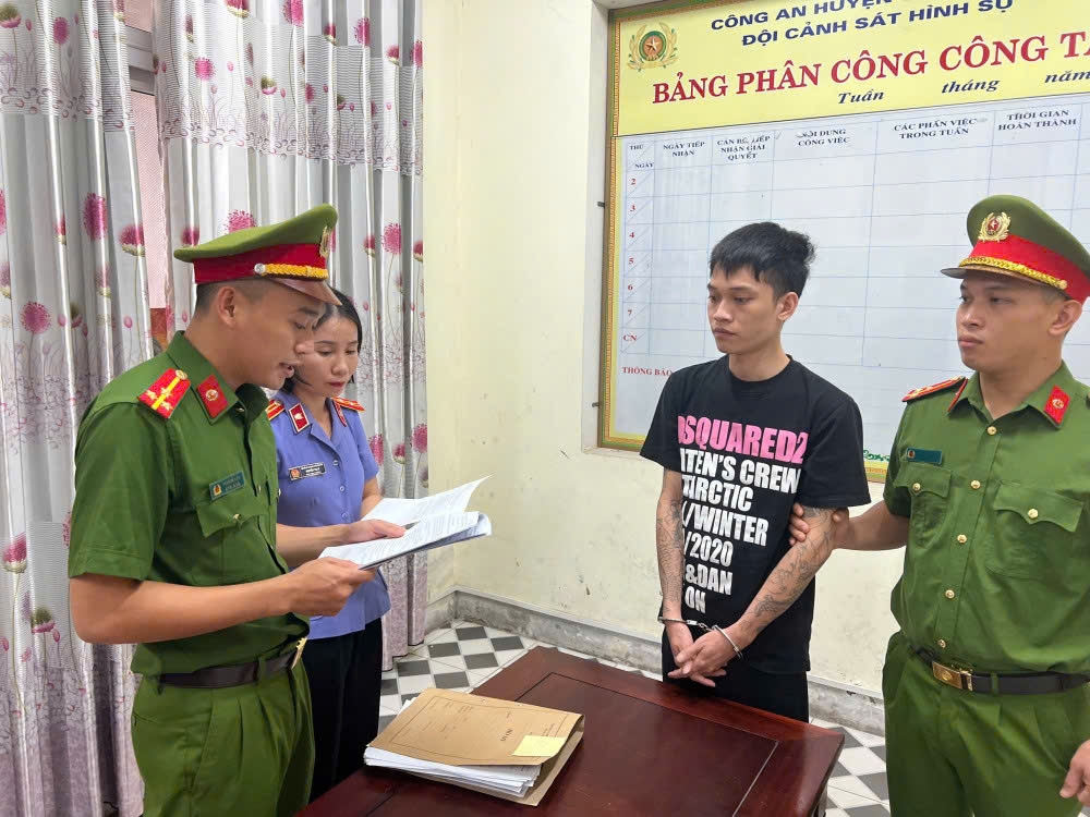 Đối tượng Nguyễn Đức Triệu tại cơ quan điều tra