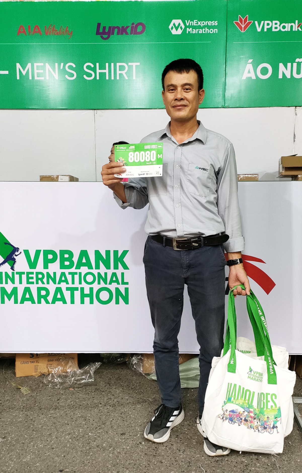 Anh Tiến Luận lần đầu tham gia VPIM với cự ly 21km và đặt mục tiêu tăng lên 42km vào năm sau