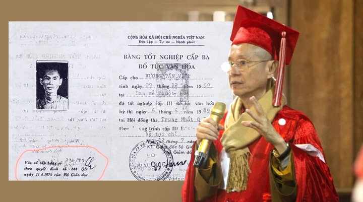 Ông Vương Tấn Việt (Thích Chân Quang) không có tên trong danh sách cấp bằng bổ túc văn hóa cấp 3 tại Sở GD&amp;ĐT TP.HCM