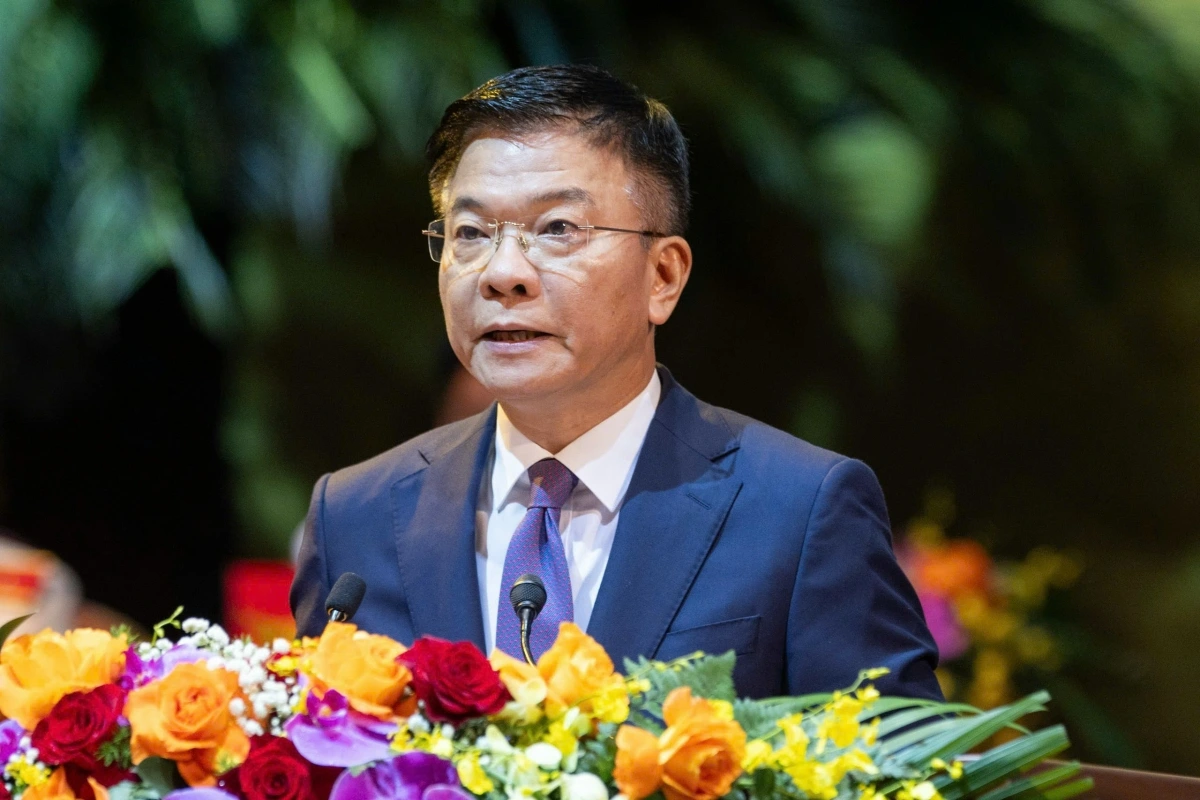 Phó Thủ tướng Lê Thành Long phát biểu về tình hình và nhiệm vụ phát triển kinh tế - xã hội của đất nước, công tác phối hợp giữa chính phủ và Ủy ban Trung ương MTTQ Việt Nam