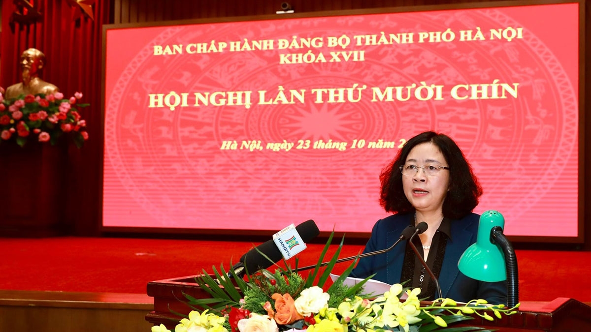 Bí thư Thành uỷ Hà Nội Bùi Thị Minh Hoài