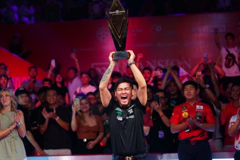Filippo billiards player Johann Chua wins Hanoi Open Pool 2024
