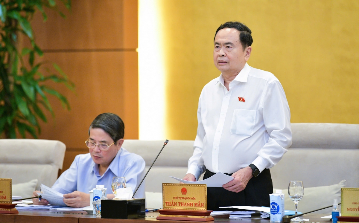 Chủ tịch Quốc hội Trần Thanh Mẫn phát biểu tại phiên họp