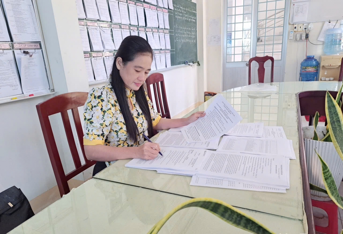 Bà Nguyễn Thị Huỳnh Mai, công tác tại trường THCS Thị Trấn Gò Quao
