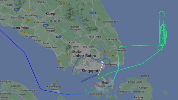 Đường bay chuyến bay AXB684 của Air India Express ngày 15/10/2024 (Ảnh: Flightradar24)