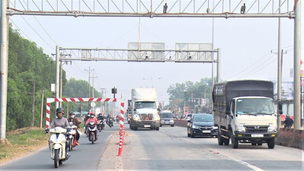 Trạm kiểm tra tải trọng trên ĐT.741 (Ảnh: ĐC)