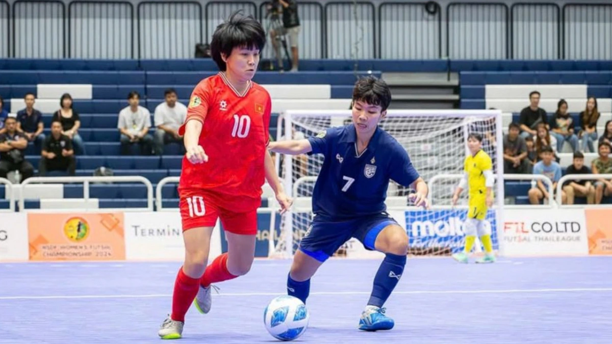 ĐT Futsal nữ Việt Nam sẽ gặp Thái Lan trong trận cuối vòng bảng giải Futsal nữ Đông Nam Á 2024 (Ảnh: VFF)