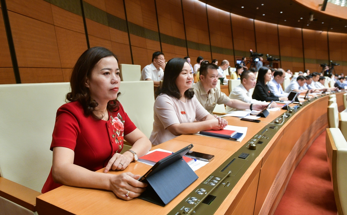 Phiên thảo luận về dự thảo Luật Tư pháp người chưa thành niên. (Ảnh: Quốc hội)