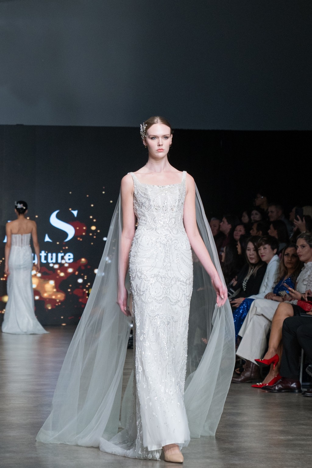 The designer makes use of pearls from the southern coastal province of Khanh Hoa as the main materials.
