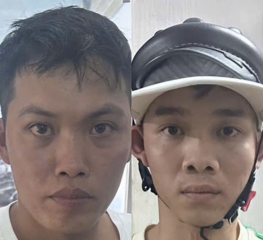 Võ Văn Tuấn (bìa trái) và Ngô Quốc Duy. (Ảnh: CACC)