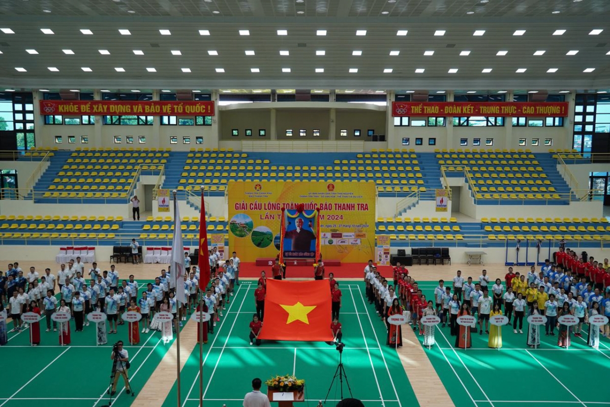 Khai mạc Giải Cầu lông toàn quốc Báo Thanh tra lần thứ XIX. Ảnh: Ngọc Giàu