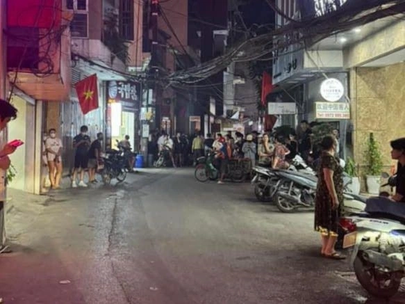 Khu vực ngõ 39 Đình Thôn nơi xảy ra sự việc.